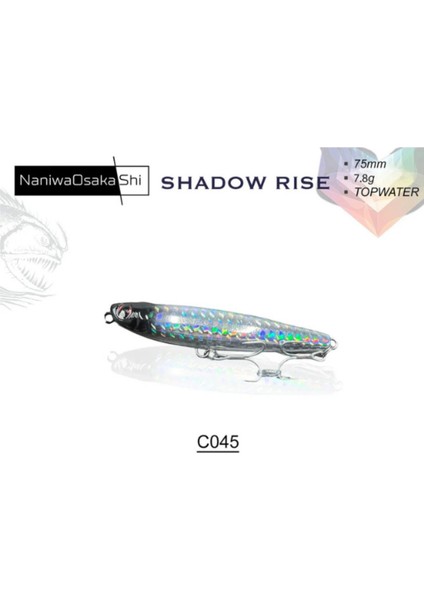 Shadow Rıse 75MM 7.8g Su Üstü Maket C045 Kara Kafa
