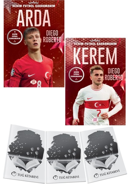 Benim Futbol Kahramanım Arda ve Kerem 2 Kitap Diego Roberto + Hediyeli