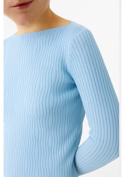 Bebe Mavi Kayık Yaka Kadın Kazak indirimleri