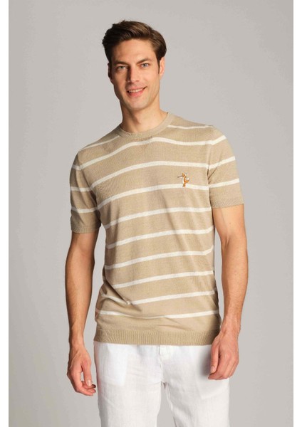 Ruck & Maul Erkek T-Shirt 23788-312 Silver Mink
