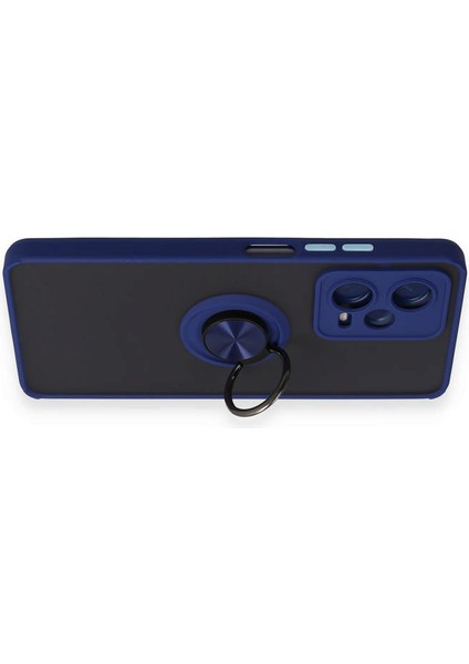 Xiaomi Redmi Note 12 5g Kılıf Montreal Yüzüklü Silikon Kapak - Lacivert Bstmy