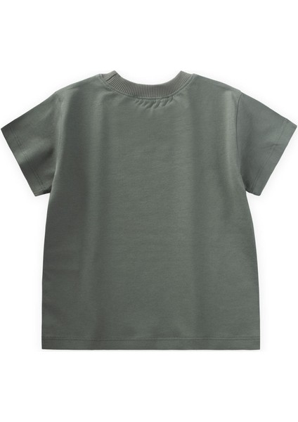 Bisiklet Yaka T-Shırt 2-7 Yaş Yeşil