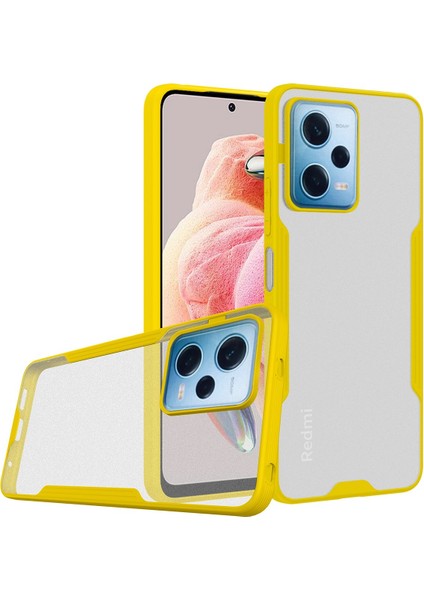 Xiaomi Redmi Note 12 Pro 5g Kılıf Platin Silikon - Sarı Bstmy