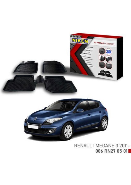 3D Paspas Renault Megane 3 2011- Ynsmr