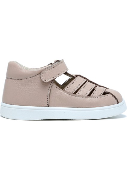 S24V019 Kifidis-Kids Unisex Çocuk Deri Ayakkabı 20-24 Pudra Nappa Deri
