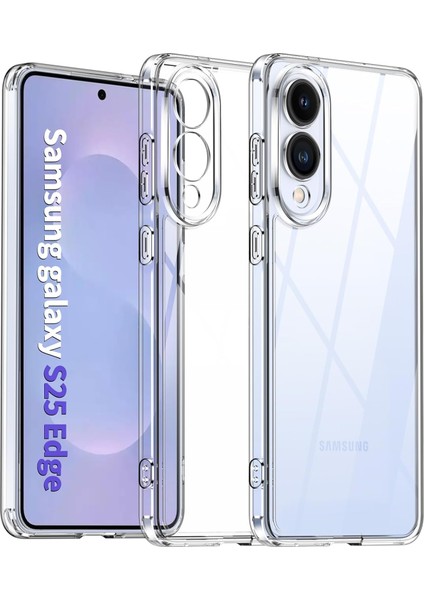 Samsung Galaxy S25 Edge Kılıf Kamera Koruma Şeffaf Silikon Yumuşak Kılıf