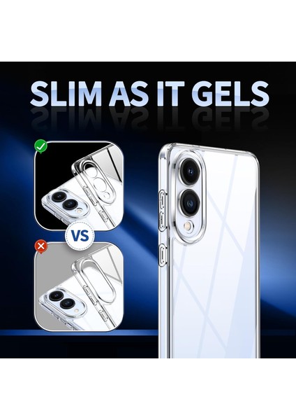 Samsung Galaxy S25 Edge Kılıf Kamera Koruma Şeffaf Silikon Yumuşak Kılıf