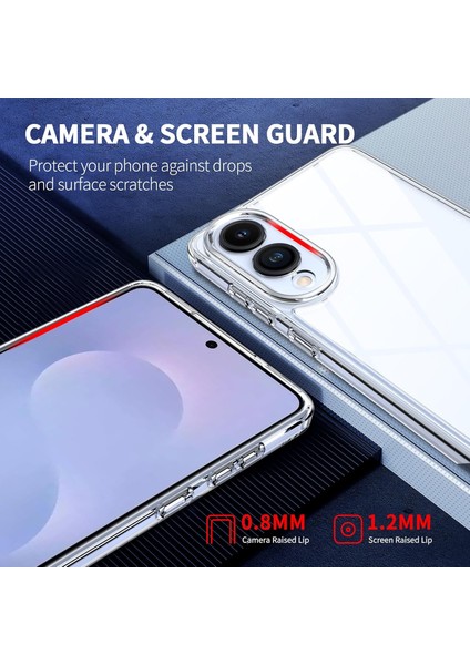 Samsung Galaxy S25 Edge Kılıf Kamera Koruma Şeffaf Silikon Yumuşak Kılıf