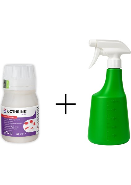K-Othrine® SC50 50 ml Böcek Ilacı + Uzman 500 ml Tetikli Sprey Şişe Seti | Haşere Kontrol & Bitki Bakım