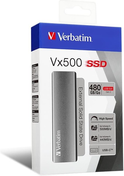 480GB VX500 USB 3.1 Gen2 Harici SSD