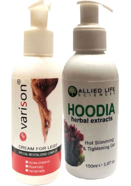 120 ml Bacaklarınızdaki Varislerinize Bakım Kremi + Hoodia Gel Yağlarınızı Yakmaya Incelmeye Jel