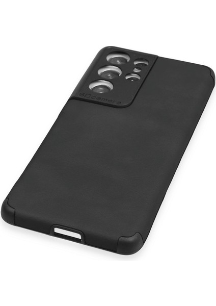 Samsung Galaxy S21 Ultra Kılıf Loop Deri Silikon - Siyah Bstmy