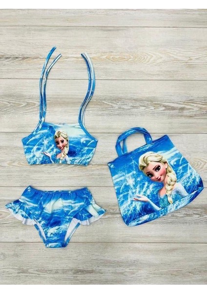 Çantalı Üç Parça Bikini Takım