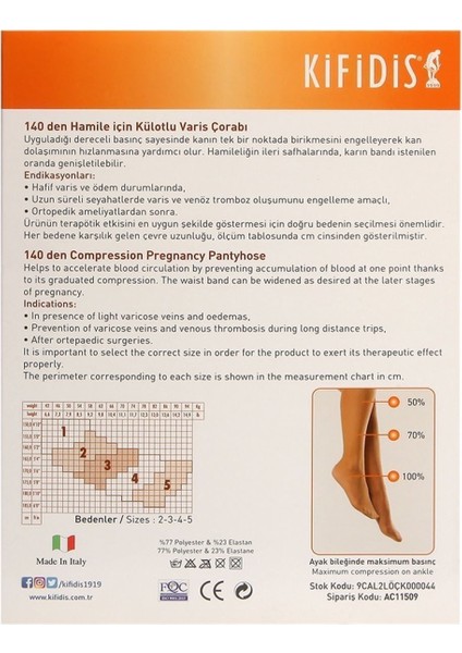 140 Den. 18-20 Mmhg Hamile Külotlu Çorabı modelleri