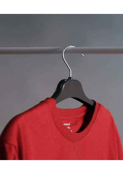 42 cm Siyah Elbise Gömlek Bluz Tunik T-Shirt Askısı Ec Serisi Çift Taraf Dolgulu 10 Adet