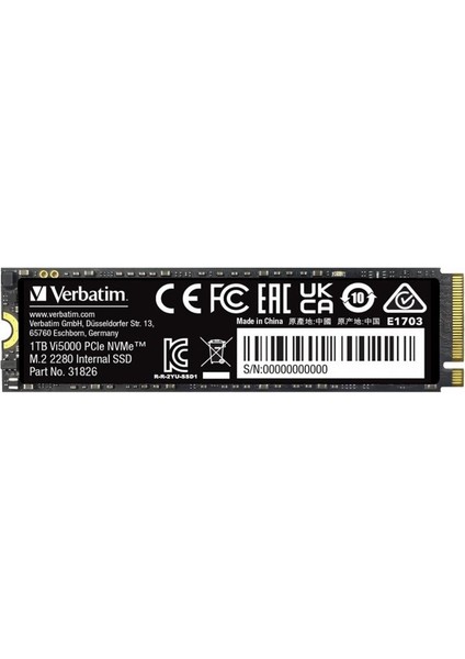 1tb Vı 5000 Pcıe4 Nvme M.2 SSD (Okuma 5000MB / Yazma 4500MB)