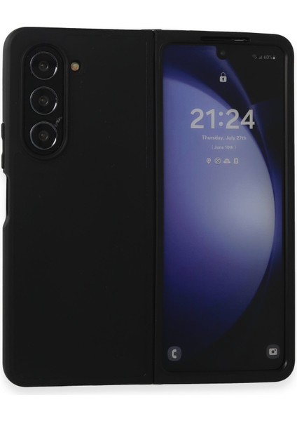 Samsung Galaxy Z Fold 5 Kılıf Blur Fold Kapak - Mat Siyah Bstmy