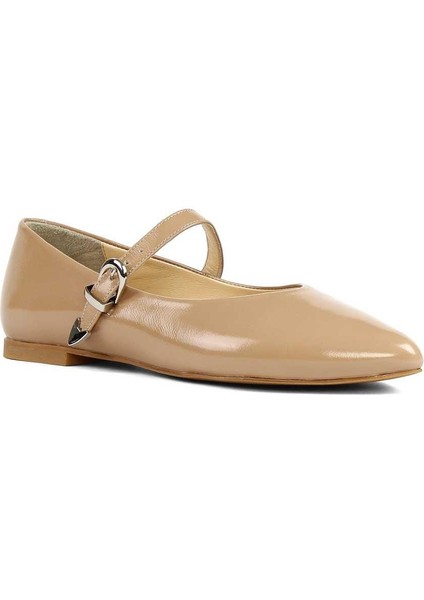 Kadın Vizon Bantlı Rugan Deri Babet modelleri