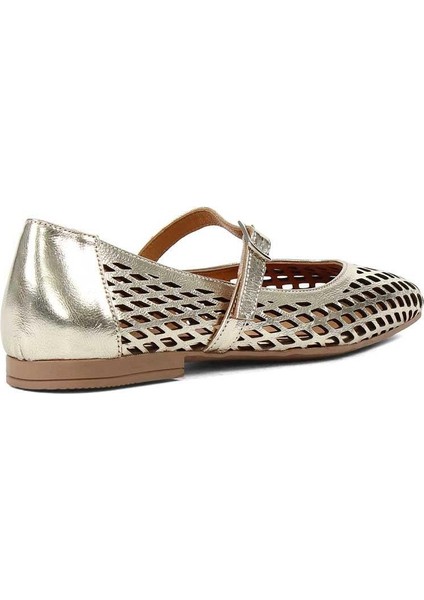 Kadın Altın Bantlı Deri Babet indirimleri