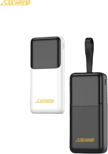 20.000 Mah Taşınabilir Kablolu Şarj Cihazı Powerbank