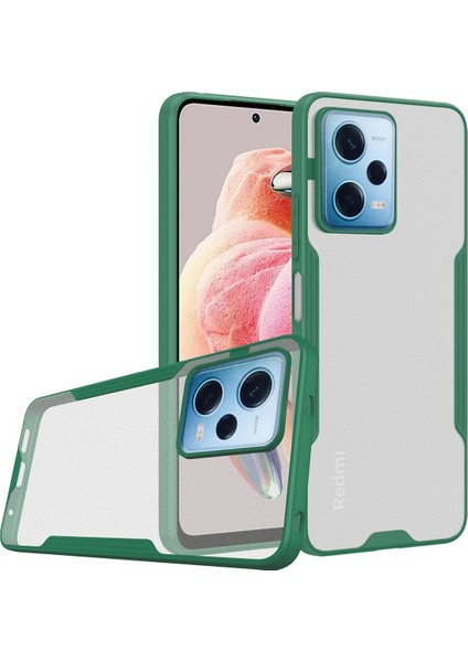Xiaomi Redmi Note 12 5g Kılıf Platin Silikon - Yeşil Bstmy