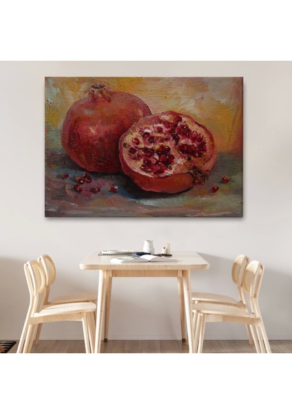 - Nar Yağlı Boya Görünümlü Klasik Sanat TABLOSU-1230