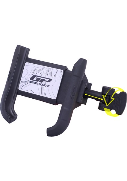 TTR04 Universal Titreşim Modüllü Telefon Tutucu Beyaz - Siyah
