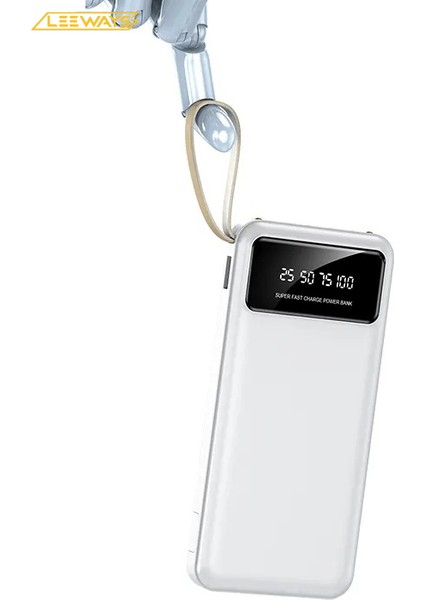 10000 Mah Göstergeli Kendinden Usb'li Powerbank Taşınabilir Şarj Cihazı