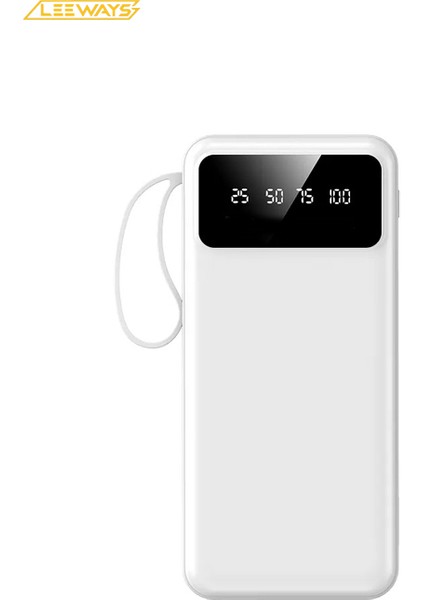 10000 Mah Göstergeli Kendinden Usb'li Powerbank Taşınabilir Şarj Cihazı