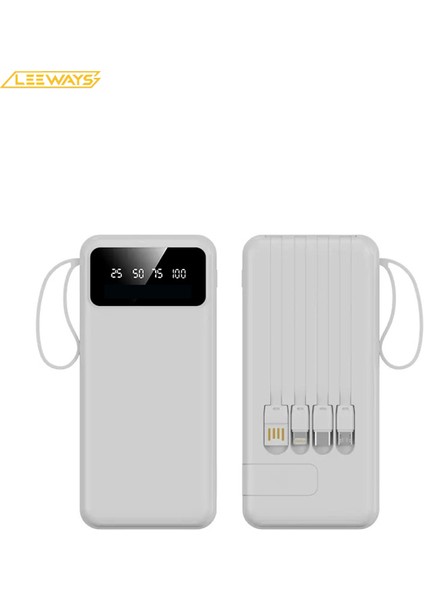 10000 Mah Göstergeli Kendinden Usb'li Powerbank Taşınabilir Şarj Cihazı