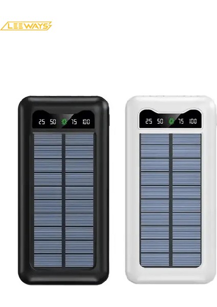 10000 Mah Güneş Enerjili Taşınabilir Şarj Cihazı Powerbank