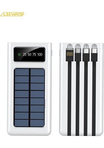 20000 Mah Güneş Enerjili Taşınabilir Şarj Cihazı Powerbank