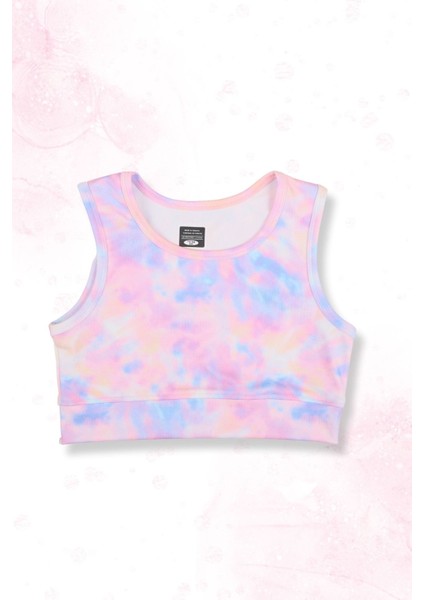 Batik Desenli Şort Etekli Crop Kız Çocuk Sporcu Takım modelleri