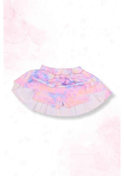 Batik Desenli Şort Etekli Crop Kız Çocuk Sporcu Takım fırsatları