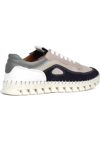 Kadın Vizon Bağcıklı Kalın Tabanlı Lacivert Süet Deri Sneaker indirimleri