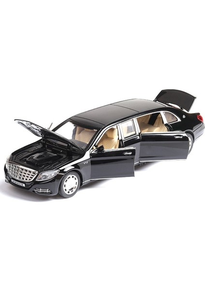 Maybach S650 Alaşım Araba Modeli 6 Kapılı Genişletilmiş Versiyon Simülasyon Araba Modeli Çocuk Oyuncak (Yurt Dışından)