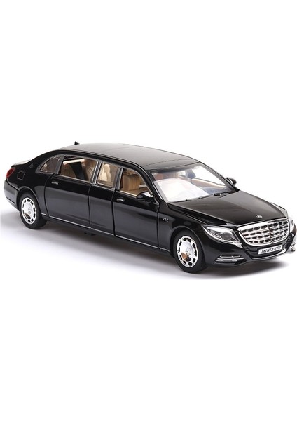 Maybach S650 Alaşım Araba Modeli 6 Kapılı Genişletilmiş Versiyon Simülasyon Araba Modeli Çocuk Oyuncak (Yurt Dışından)