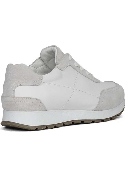 Kadın Beyaz Bağcıklı Kalın Tabanlı Süet Deri Sneaker indirimleri