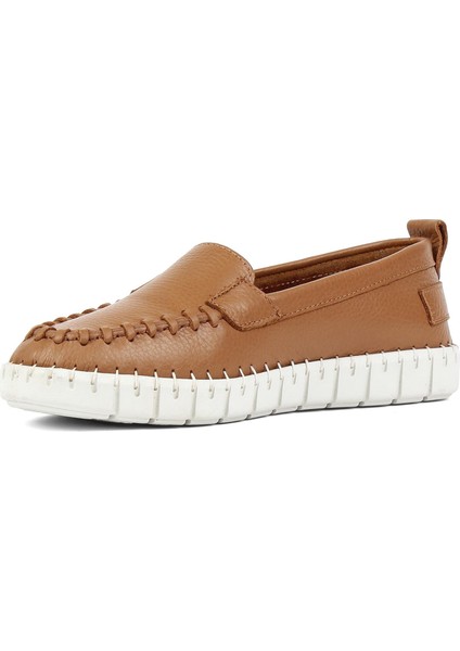 Kadın Taba Dikiş Detaylı Deri Ayakkabı fırsatları