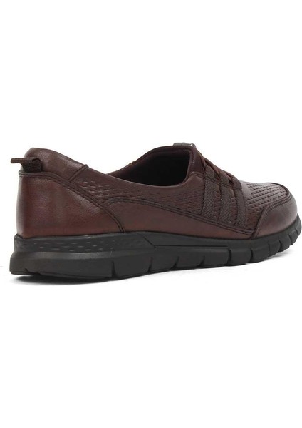 Kadın Kahverengi Kalın Tabanlı Deri Ayakkabı indirimleri