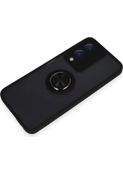 Vivo Y17S Kılıf Montreal Yüzüklü Silikon Kapak - Siyah Bstmy fırsatları