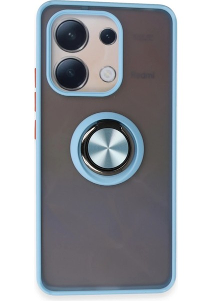 Xiaomi Redmi Note 13 4g Kılıf Montreal Yüzüklü Silikon Kapak - Buz Mavi Bstmy