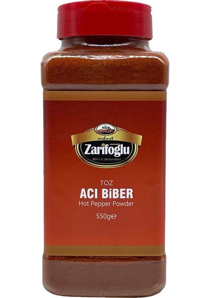 Toz Acı Biber Pet 550 gr Büyük Boy