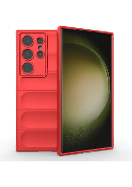 Samsung Galaxy S24 Ultra Kılıf Optimum Silikon - Kırmızı Bstmy