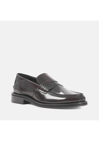 Erkek Bordo Açma Deri Loafer modelleri