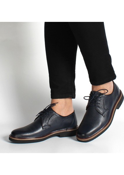 Erkek Lacivert Bağcıklı Deri Günlük Ayakkabı fiyatları
