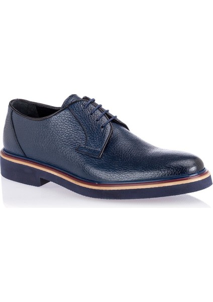 Erkek Lacivert Bağcıklı Deri Günlük Ayakkabı modelleri