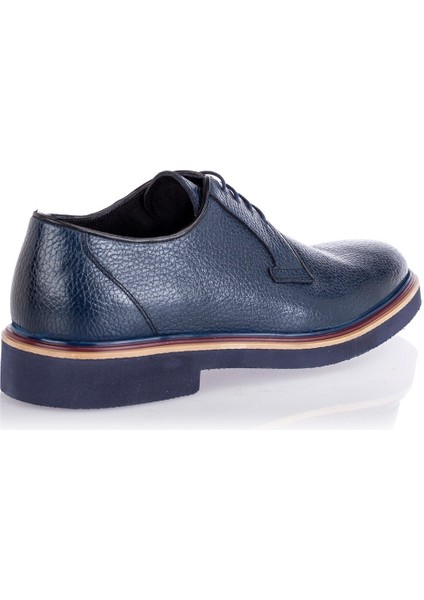 Erkek Lacivert Bağcıklı Deri Günlük Ayakkabı indirimleri
