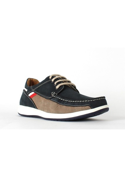 Erkek Lacivert Bağcıklı Nubuk Deri Günlük Ayakkabı modelleri