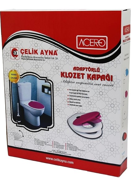 Acero Çocuk Adaptörlü Klozet Kapak